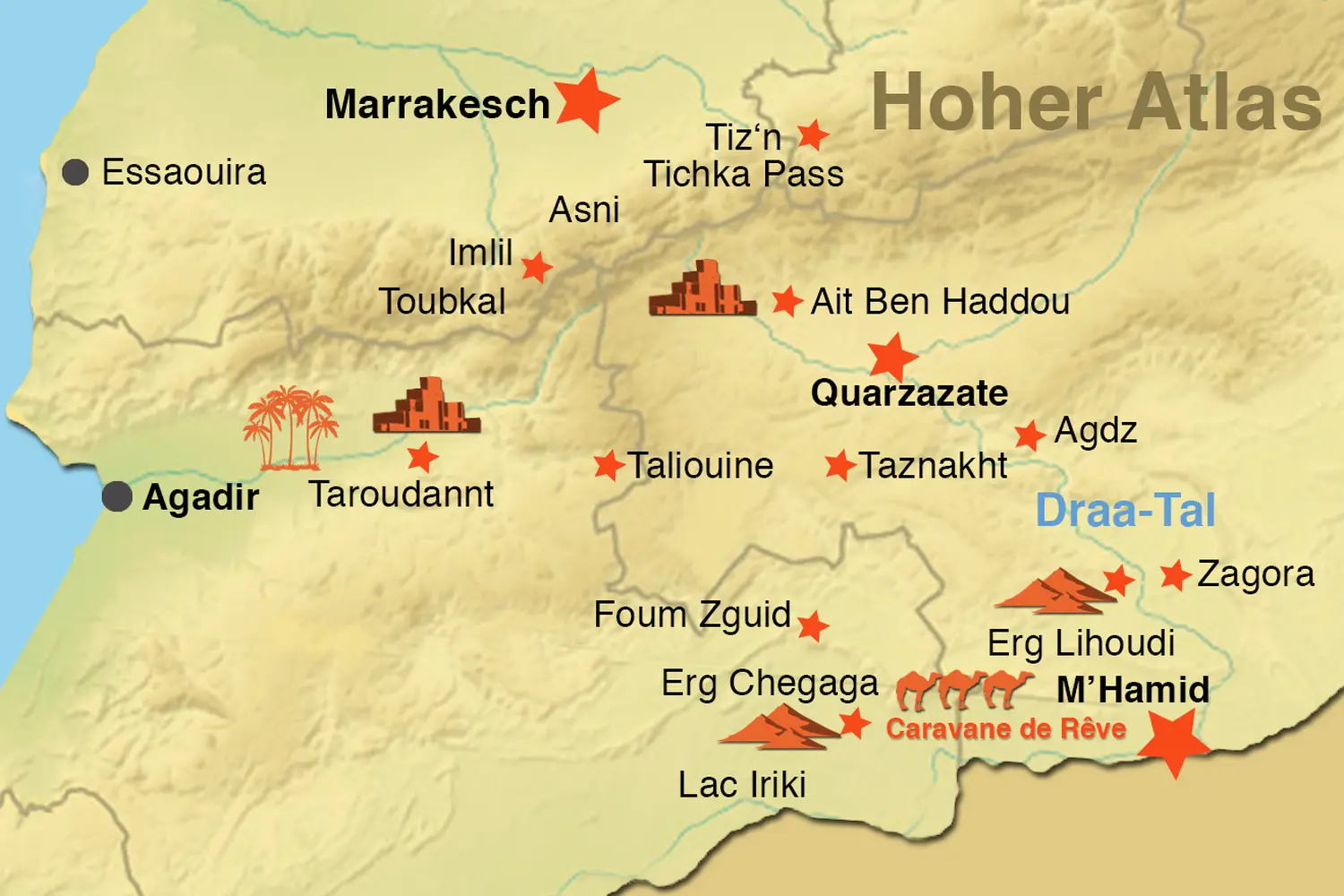 Caravane de Rêve – Höhepunkte der Tour durch Marrakesch
