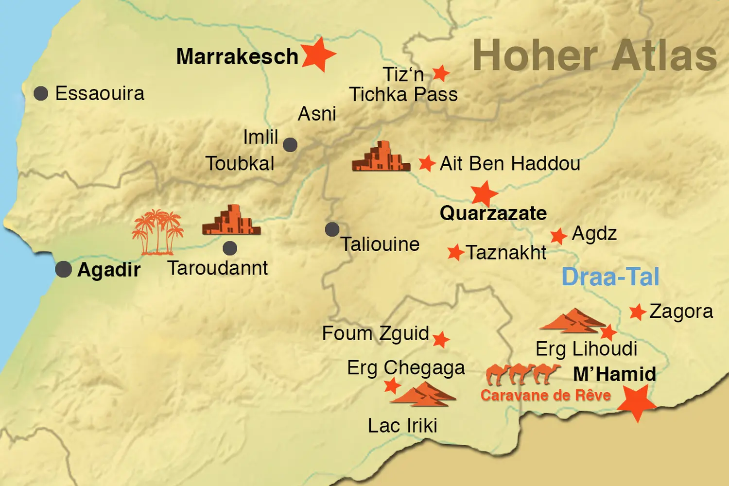 Caravane de Rêve – Höhepunkte der Tour durch Marrakesch