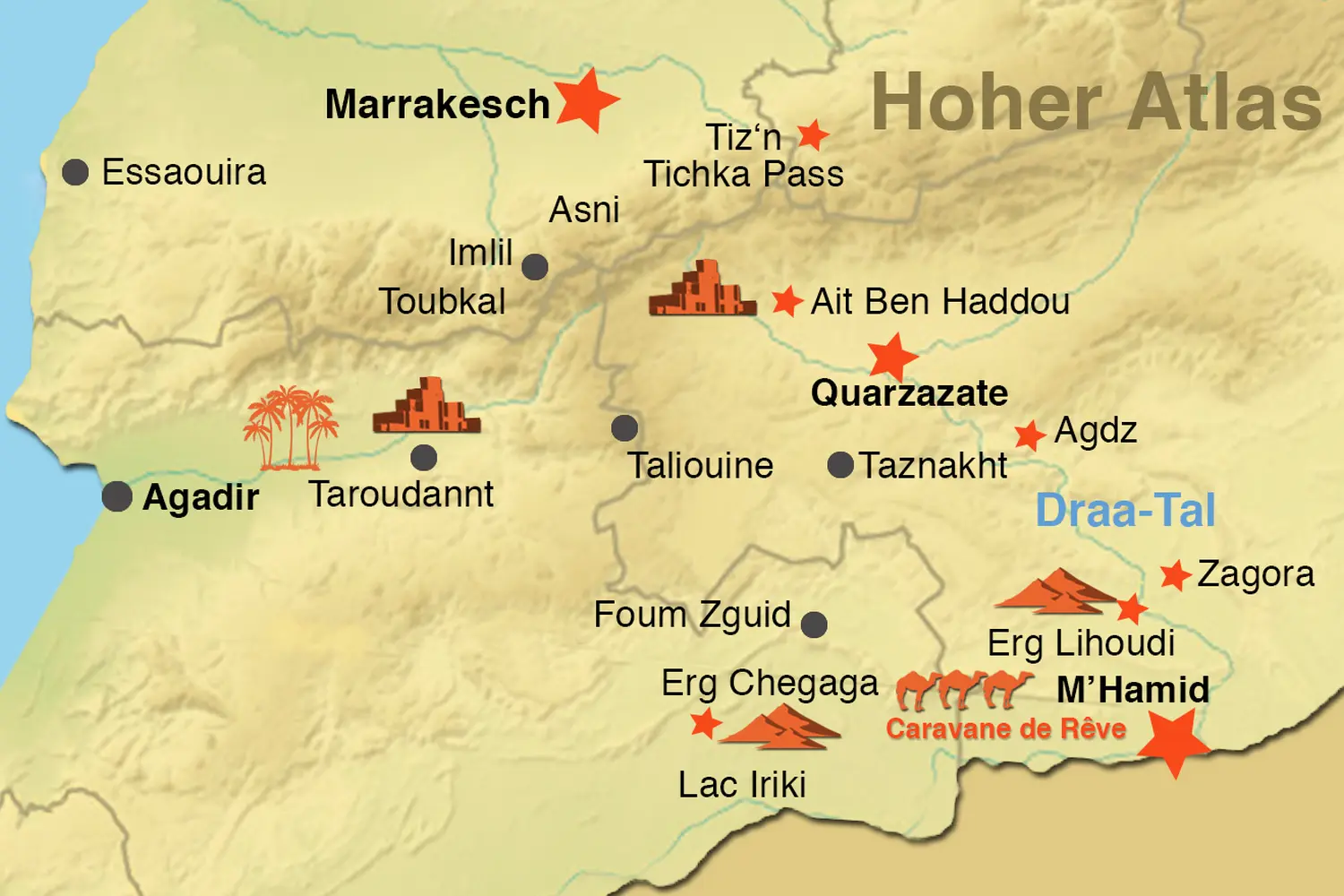 Caravane de Rêve – Höhepunkte der Tour durch Marrakesch