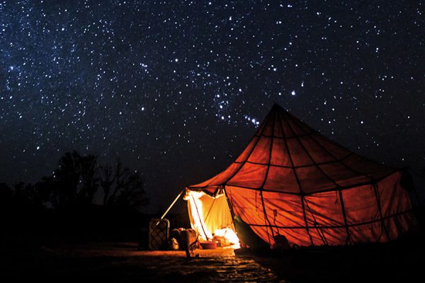 Starry sky in the camp of Caravane de Rêve