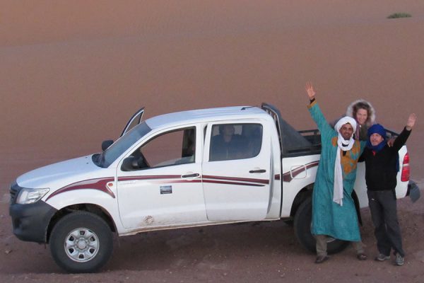 Mit dem Geländewagen und Guide Mohammed unterwegs