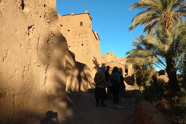 On the outer wall of the Kasbah Tamnougalt