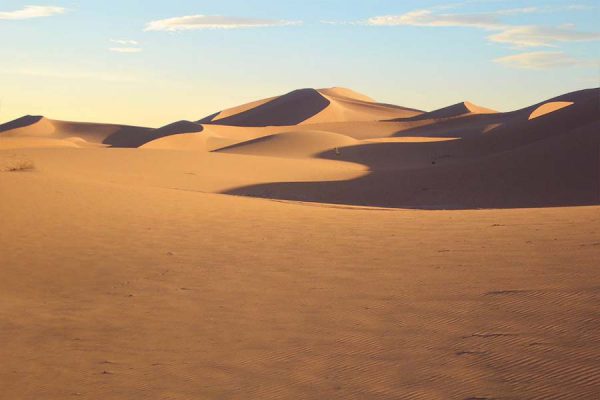 Beautiful desert panorama with dunes