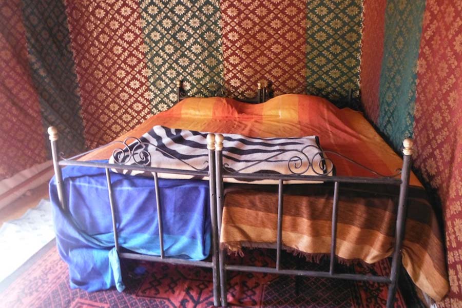 Schlafzelt im Camp Erg Lihoudi