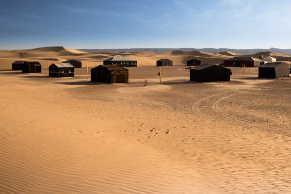 Desert camp of Caravane de Rêve in Erg Lihoudi