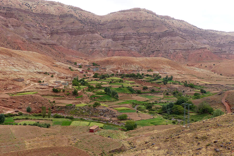 Jbel Saghro with green valley
