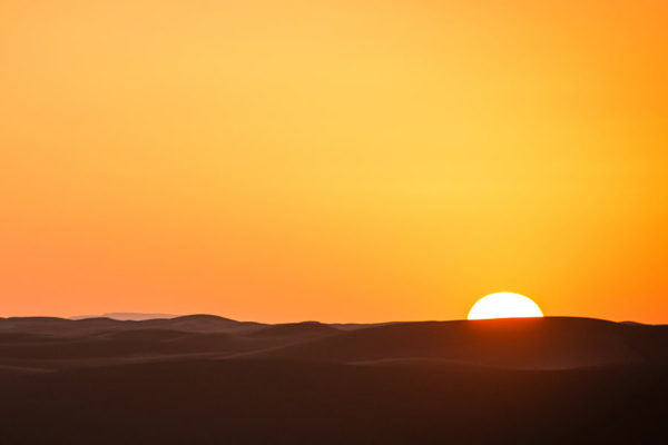 Sunset in the desert