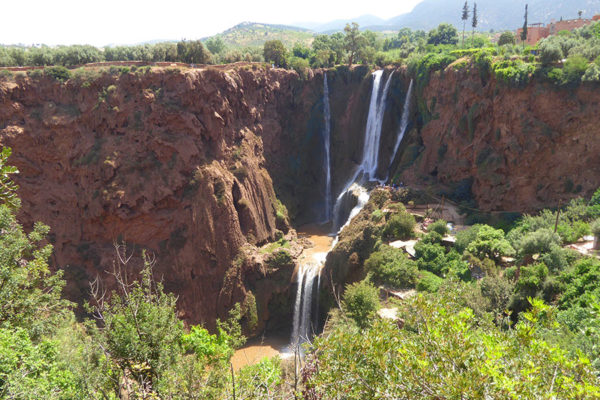 View of the waterfall Ozoud, the highest in North Africa